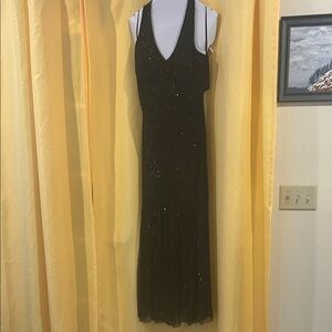 Elegant Black Sequin Evening Gown